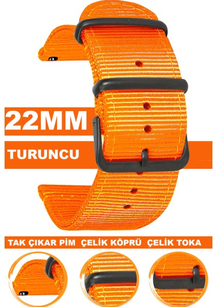 xiaomi redmi watch 5 active / lite saat uyumlu 22mm premıum nato kumaş tekstil saat kordonu kayışı f39cldb-t