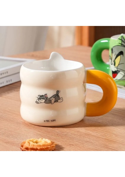 Tom ve Jerry Seramik Kupa Bardak – Jerry Desenli (Sarı Kulplu) CL-778 fiyatları
