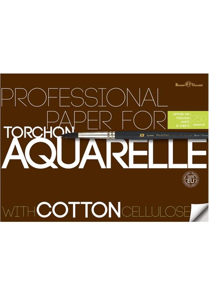 Bruno Visconti Torchon Pamuk Elyaflı Suluboya Kağıdı, Dosyalı. 250 Gr. A2 10 Yp (Millimeters, A4 297X210) fiyatları