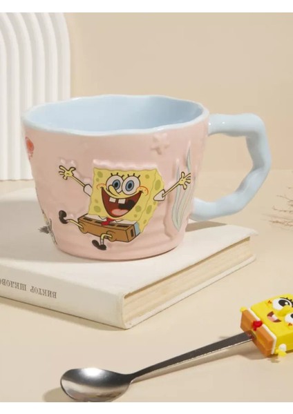 Süngerbob Kareşort 3D Seramik Kupa Bardak - Cl-44