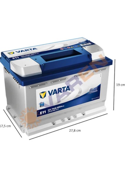 Blue Dynamic E11 12 V 74 Ah 680 A Akü Yüksek Güvenilirlik fiyatları