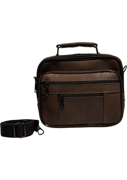 Erkek Hakiki Deri Yatay Kahverengi Küçük Boy El Çantası fiyatları