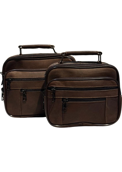 Erkek Hakiki Deri Yatay Kahverengi Küçük Boy El Çantası indirimleri