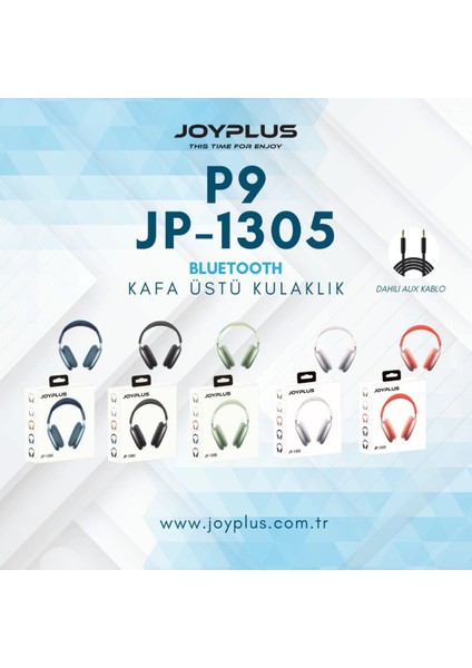 JP-1305 P9 Kafa Üstü Bluetooth Kulaklık fırsatları