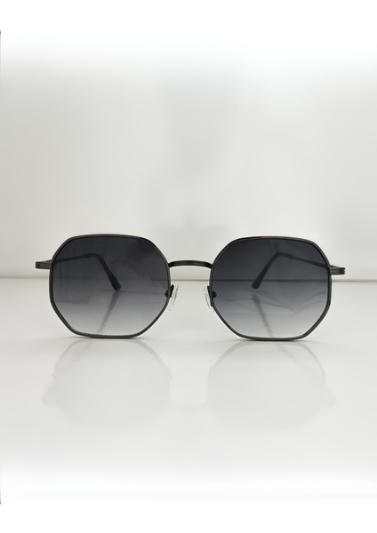 Siyah Renk Unisex Güneş Gözlüğü, Metal Siyah Çerçeve
