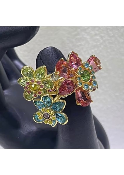 Renkli Çiçek Swa Idyllia Tarz Yüzük fiyatları