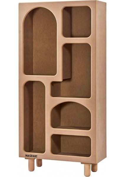 Vacca Bohem Kitaplık Cilasız Ham