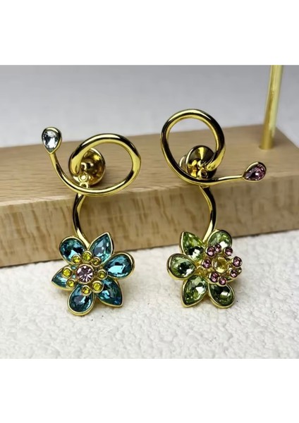 Swa Çok Renkli Çiçek Küpe Idyllia Tarz modelleri