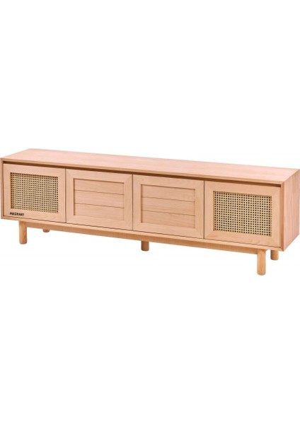 Atom Hasırlı 200 Lük Abelya Kayın Tv Ünitesi Cilasız Ham