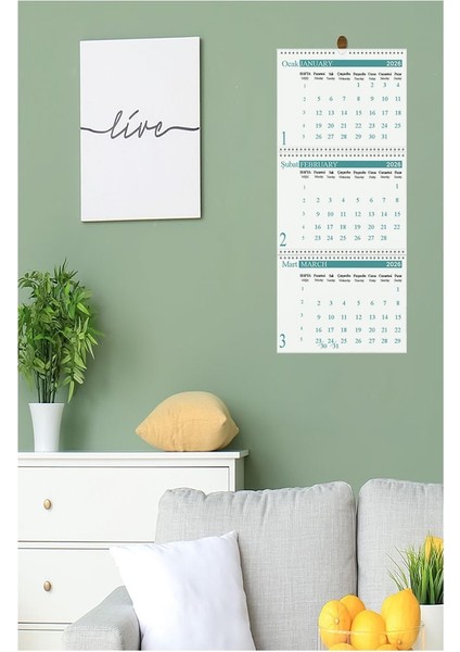 2026 Duvar Takvimi Manzara Resimli 3 Aylık Gemici Takvimi Resimli No 2 Jumbo Boy Askılı Spiralli Takvim Yeni Yıl Mavi modelleri