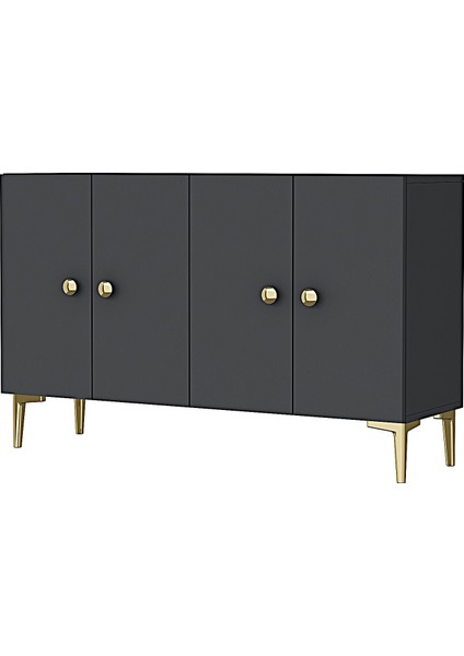 KA1204A- Simple Konsol , Tv Sehpası , Çok Amaçlı Dolap ve Kahve Köşesi 120CM Antrasit