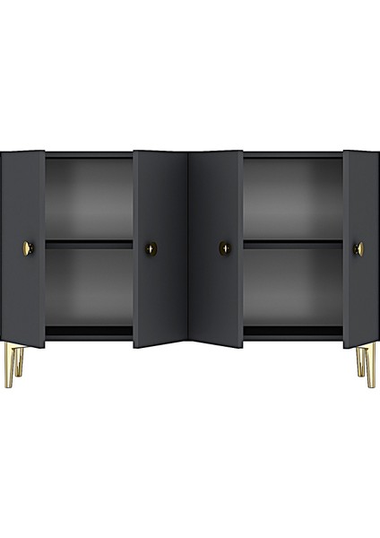 KA1204A- Simple Konsol , Tv Sehpası , Çok Amaçlı Dolap ve Kahve Köşesi 120CM Antrasit