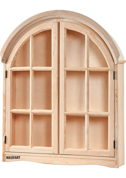 Gabin Kubbeli Köy Dolabı Cilasız Ham