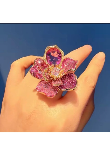 Swa Pembe Idyllia Kokteyl Yüzüğü