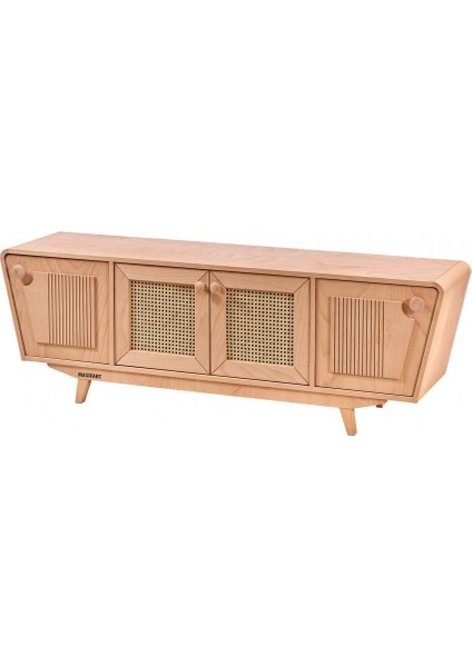 Surdus Hasırlı Çizgi Tv Ünitesi Cilasız Ham