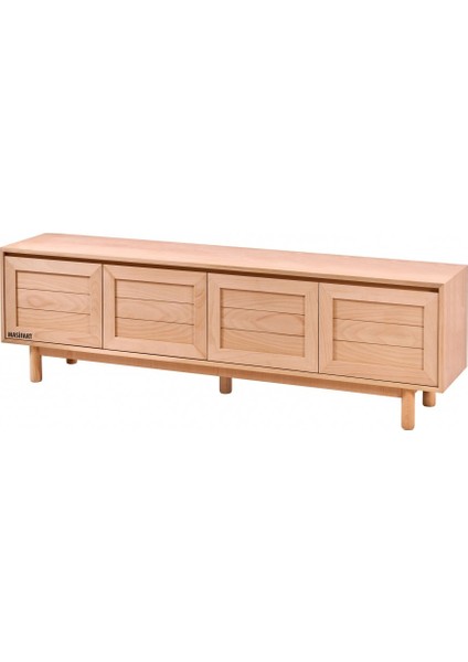 York 200 Lük Abelya Kayın Tv Sehpası Cilasız Ham