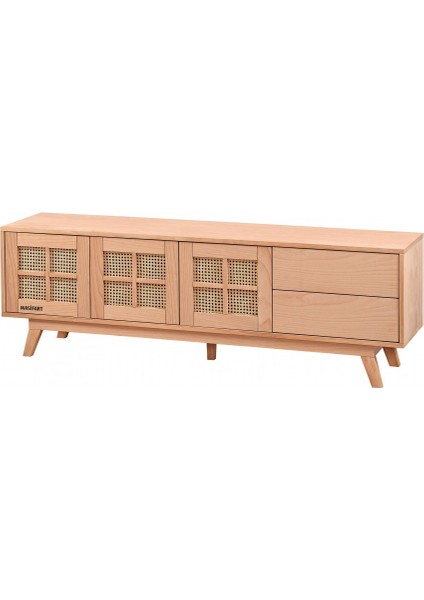 Alpha Hasırlı New Tv Ünitesi Cilasız Ham