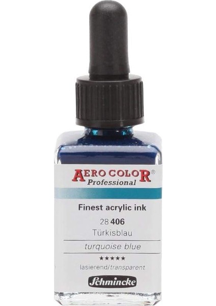 Aero Professional Akrilik Mürekkebi 28 ml 406 Turquoise Blue fiyatları