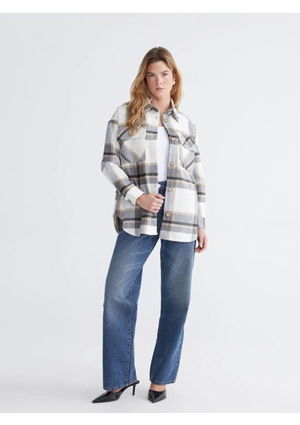 Ekose Oversize Kadın Gömlek (W5) fiyatları