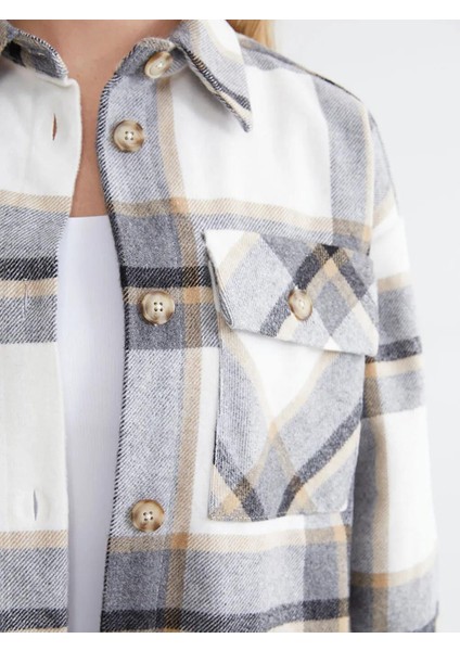 Ekose Oversize Kadın Gömlek (W5) modelleri