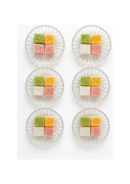 Mta -Tech 6’lı Yuvarlak Sunum ve Servis Tabakları, Tatlı, Meze, Kahvaltı, Çerez Için Şık Cam Tabaklar modelleri