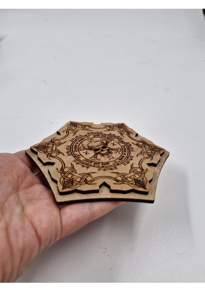 Ahşap Dekoratif Korsan Temalı Bardak Altlığı 1 Adet fiyatları