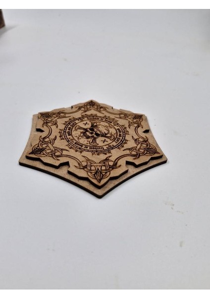Ahşap Dekoratif Korsan Temalı Bardak Altlığı 1 Adet modelleri