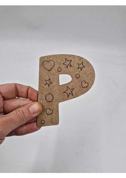 1 Adet Ahşap P Harfi Boyama Okul Dıy Etkinlik Aktivite Sanat 10 cm fiyatları