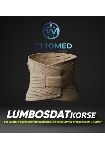 Çelik Balenli Lumbostad 26CM Korse, Ortopedik Korse, Bel Korsesi, Skolyoz, Fıtık modelleri