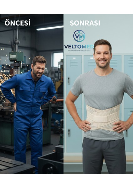 Çelik Balenli Lumbostad 26CM Korse, Ortopedik Korse, Bel Korsesi, Skolyoz, Fıtık