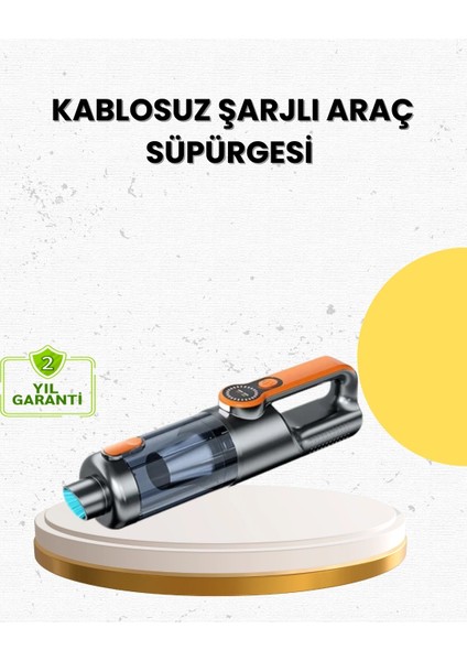 Buğz Mini El Süpürgesi Çok Başlıklı Kablosuz Vakum Güçlü Emiş Numaratör Hediyeli