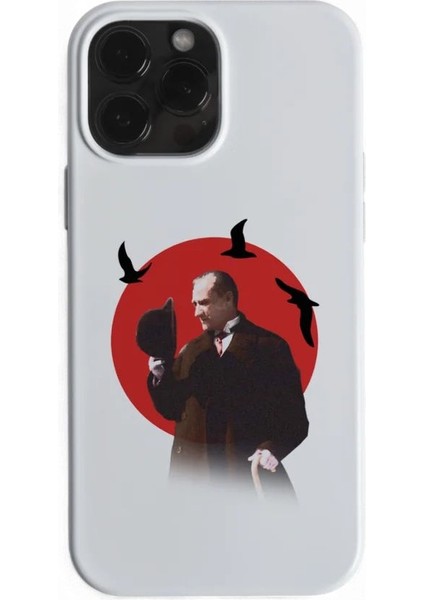 iPhone 13/14 Ile Uyumlu Atatürk Desenli Içi Kadife Premium Kalite Lansman Telefon Kılıfı