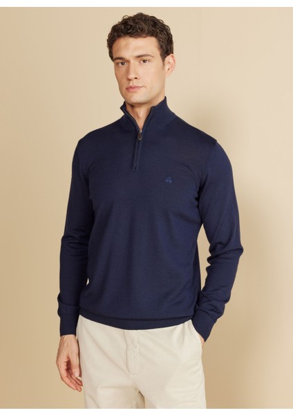 Bato Yaka Standart Lacivert Erkek Kazak BBFW25MKL028