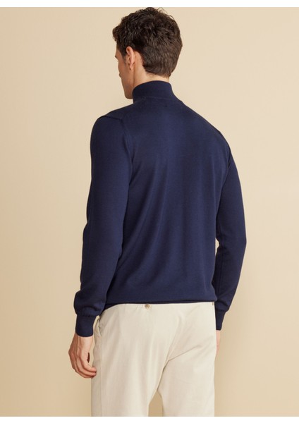 Bato Yaka Standart Lacivert Erkek Kazak BBFW25MKL028 indirimleri