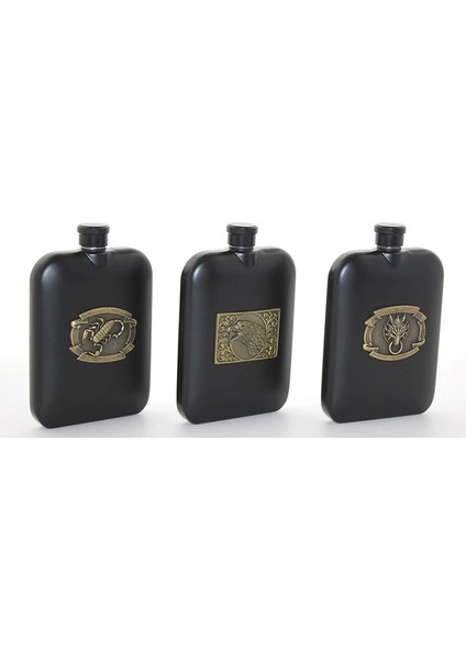 Buğz Paslanmaz Çelik Kabartmalı Tekli 6 Oz Matara ALK2666