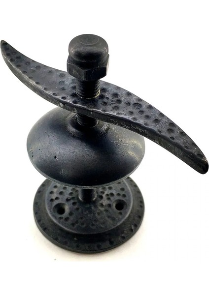 Buğz Antika Tarz Dekoratif Pirinç Pervane Panjur Stoperi - 110X110 Mm, Oksit