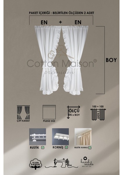 Poli Perde Çift Kanat Dikey Fırfırlı indirimleri