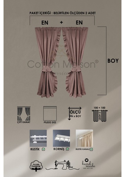 Poli Perde Çift Kanat Dikey Fırfırlı indirimleri