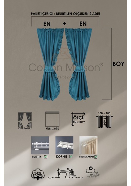 Poli Perde Çift Kanat Dikey Fırfırlı indirimleri