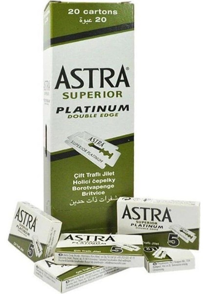 Buğz Astra Tıraş Bıçağı Yeşil Jilet 20'li Paket