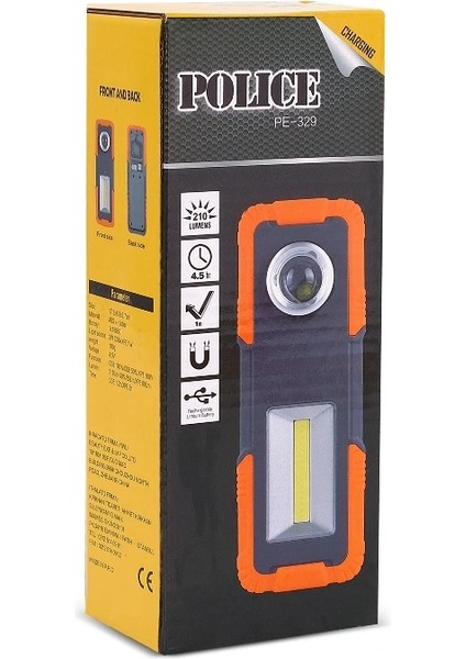 Buğz Police PE-329 Şarjlı Mıknatıslı Tamirci Feneri