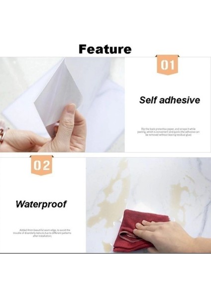 Buğz Gri Mermer Desen Duvar Sticker (30*30)