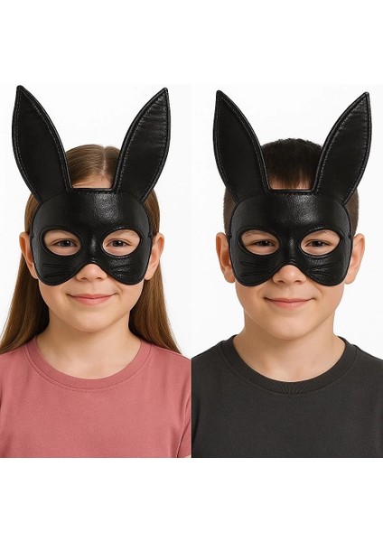 Buğz Siyah Renk Kumaş Malzemeden Imal Eva Tavşan Maskesi 19X15 cm fiyatları