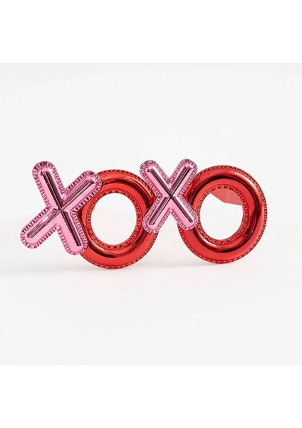 Buğz Kırmızı Renk Xoxo Yazılı Parti Gözlüğü 17X7 cm fiyatları