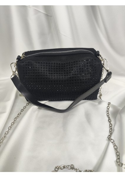 Klasik Taşlı Omuz Çantası