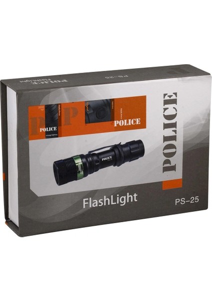 Buğz Police Ps-25 Cree Q5 Power LED Zoomlu Şarjlı El Feneri