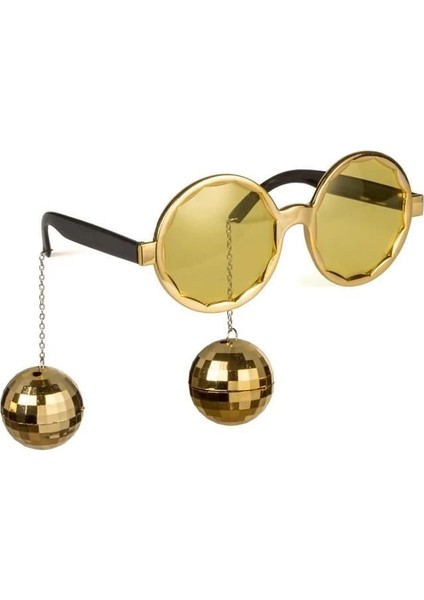 Buğz Disko Toplu Küpeli Parti Gözlüğü Altın Renk fiyatları