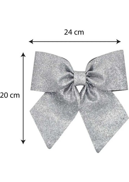 Büyük Fiyonk Kurdele 24X20 cm Parlak Simli Yılbaşı Temalı fiyatları