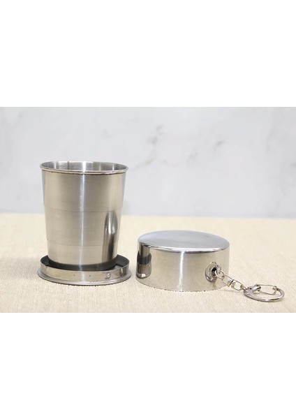 Buğz Katlanabilir Tekli Paslanmaz Çelik Shot Bardak ALK3935