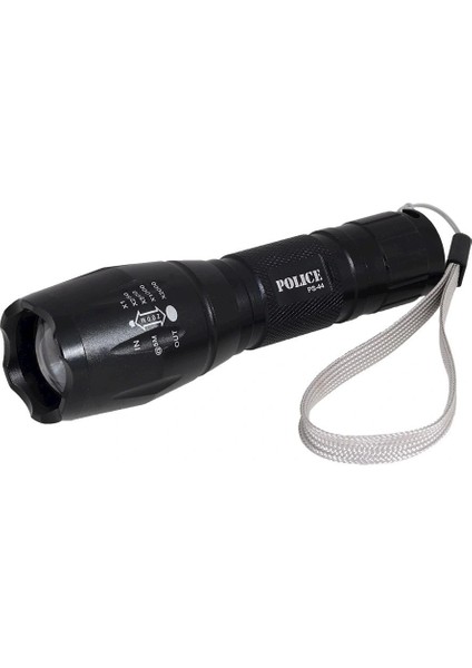 Buğz Police Ps-44 Cree T6 LED + Zoom Şarj Edilebilir El Feneri